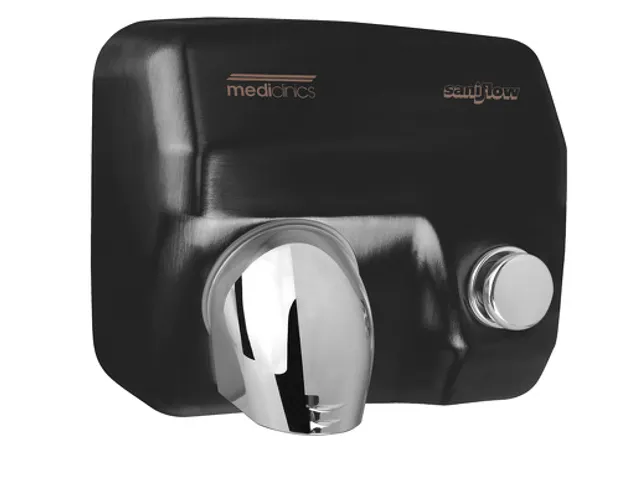 Sèche-mains à bouton poussoir E05B Noir