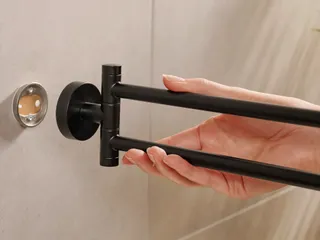 Handdoekhouder Tesa Moon 40562 Zwart zelfklevend met 2 armen - 6