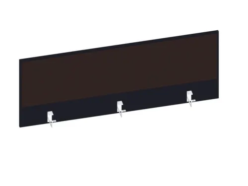 baliepaneel,v. bureau,aanbouw achter,B 1400mm,CC-zwart,BN2036-bruin