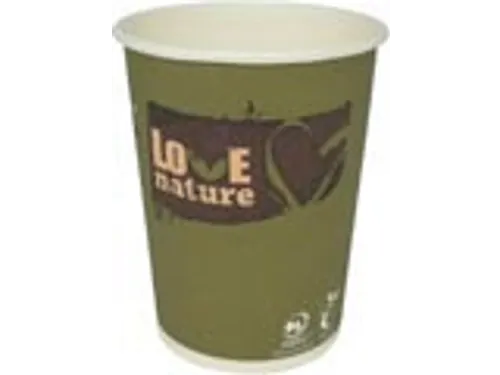 Drinkbeker uit karton Love Nature, 200 ml, pak van 50 stuks