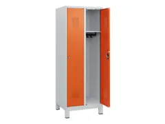 schoollocker,HxBxD 1630x600x500mm,2vak,vak B 300mm,cil.-slot,voeten