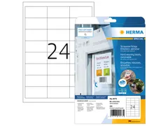 HERMA 4573 Weervaste Folie-etiketten A4 66x33,8mm removable 480 stuks