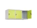 opzetkast,v. locker,3vak.,vak B 400mm,HxBxD 500x1200x500mm