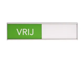 Design Schuifbord Aluminium Vrij Bezet Groen Rood 150x40mm - 1