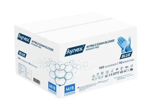 Handschoen Hynex Maat M nitril 100stuks blauw