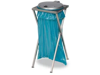 Rvs Afvalverzamelaar 120 Liter Zak 900x400x450mm Handbediening - 1