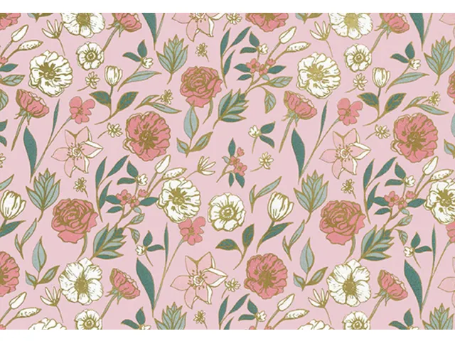 Rotolux Apparaatrol Poppy Roze 200mx30cm inpakpapier