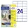 Etiket Avery Zweckform LR3475-10 70x36mm recycled wit 240 stuks
