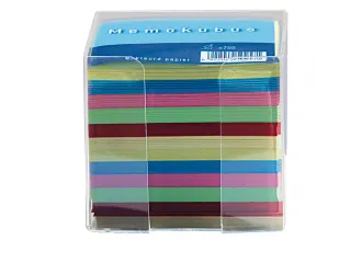 Memokubus Quantore 90x90mm transparant assorti - 2