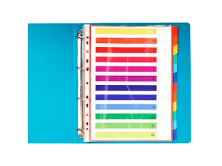 Tabbladen glanskarton 225g 12-delig formaat 24x32cm Assorti - 3