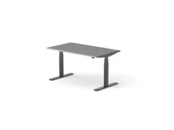 Elektrisch ihv bureau,HxBxD 650-1310x1400x800mm,blad donkergrijs