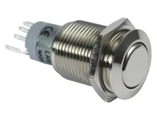 Ronde Metalen Drukknop Dpdt 2NO 2NC - 1