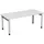 In hoogte verstelbaar bureau,HxBxD 680-820x1800x800mm,blad lichtgrijs
