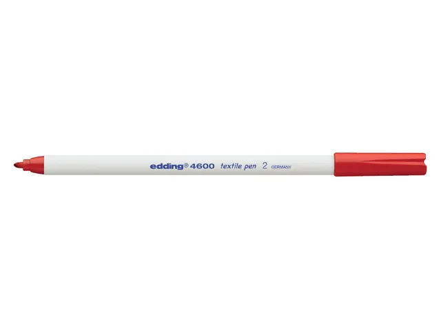 Viltstift edding 4600 textiel rond rood 1mm