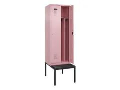 locker met bank,voor scheiding van kleding,HxBxD 2120x600x815mm,2vak