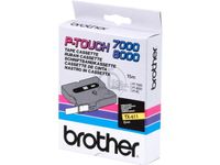 Lettertape Brother Tx-611 P-touch 6mm Zwart Op Geel