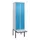 locker met bank,HxBxD 2120x600x815mm,2vak,vak B 300mm,draaigrendel