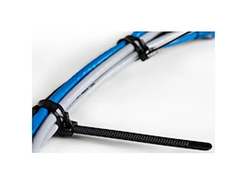 25cm Herbruikbare Kabelbinders zwart nylon 100 stuks