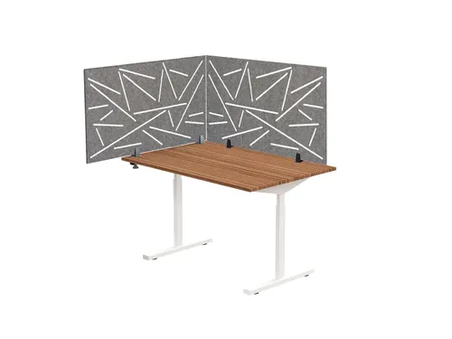 Akoestisch Bureaupaneel met patroon uitsnede 60x120cm Grijs