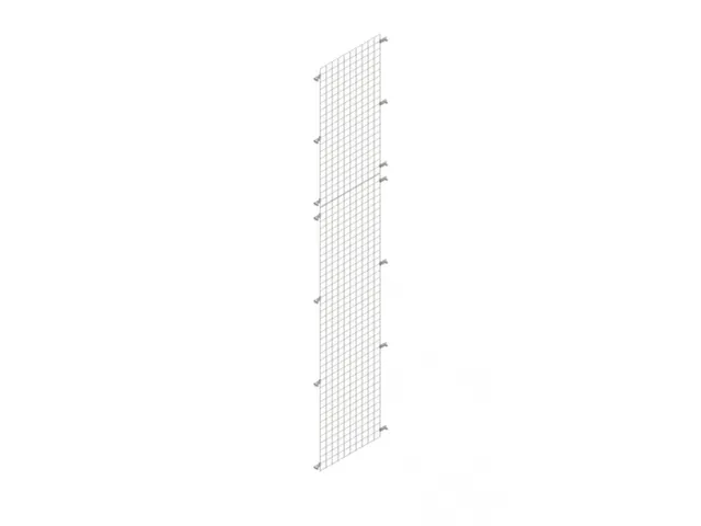 zijwand,v. inhaakstelling,HxD 3000x600mm,verzinkt,rooster,MW 50x50mm