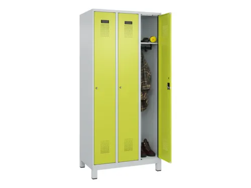locker,HxBxD 1950x900x500mm,3vak,vak B 300mm,cil.-slot,voeten