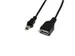 30cm mini USB 2.0-kabel USB A naar mini B F/M