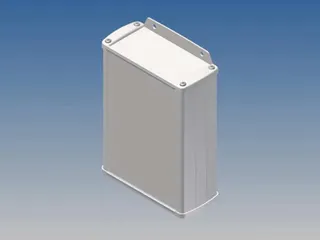 Aluminium Behuizing - WIT - 145x105.9x45.8mm - Met Flens - 1
