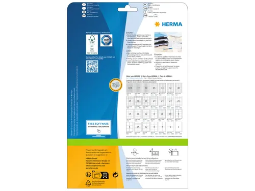 HERMA 5028 Premium etiketten A4 83,8x50,8mm Wit 250 stuks