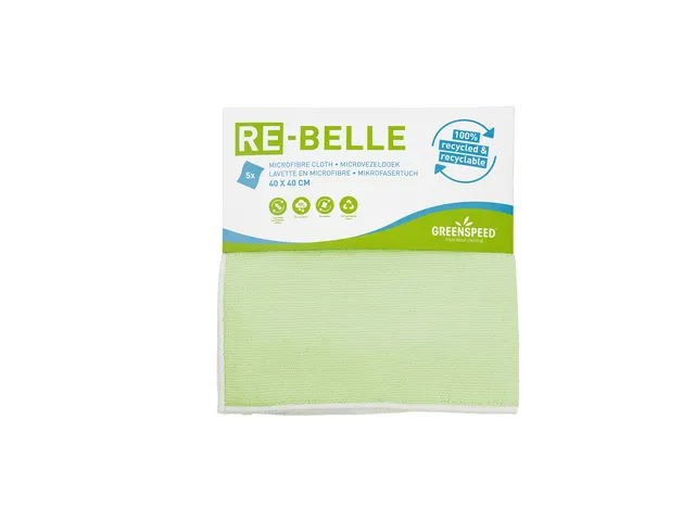 Microvezeldoek Greenspeed Re-belle 40x40cm groen 5 stuks