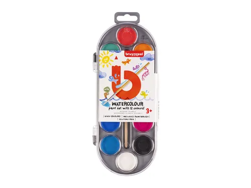 Verfdoos Bruynzeel Kids 12 kleuren waterverf