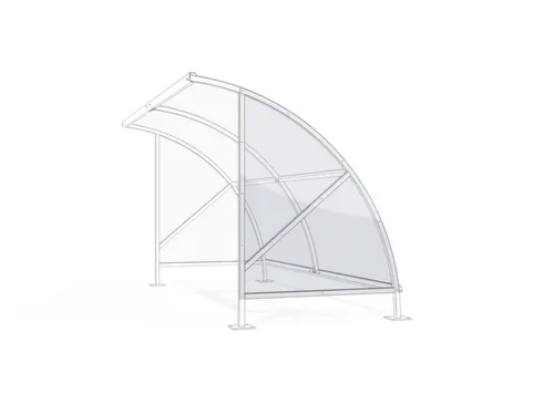 Zijwand,V. Overdekte Fietsenstalling,Aanbouw Rechts,Wand Polycarbonaat