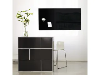 Glas/magneetbord Sigel Zwart 91x46 Zwart - 2