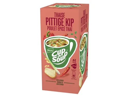 Cup a Soup Knorr Thaise pittige kip 175ml doos 21 stuks Voordeelbundel