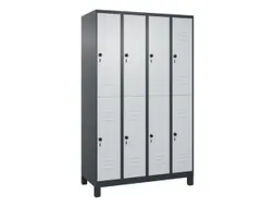 dubbeldekse locker,HxBxD 1950x1200x500mm,4x2vak.,vak B 300mm