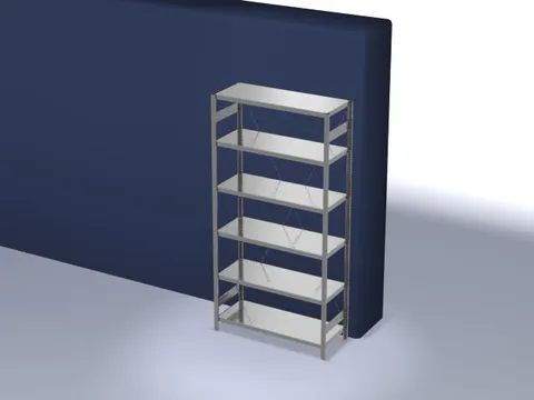 systeemstelling,grondveld,HxBxD 2500x1360x535mm,vakl. 230kg