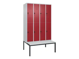 Dubbeldekse dekenkist,HxBxD 2120x1200x815mm,4x2vak.,vak B 300mm - 1
