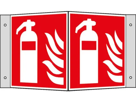 Brandbeveiligingsbord,Brandblusser,Hoekbord,Aluminium,Lang Nalichtend
