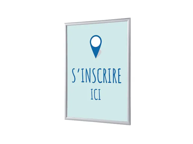 Kliklijst A1 complete set met print "S'incrire ici" Blauw