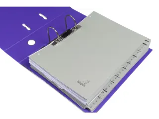 Tabblad ECO Kangaro A4 cijfers 180 grams grijs karton 4-gaats 52-delig - 5