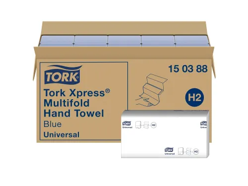 Tork 150388 H2 Xpress Multifold Handdoek Universal 2-laags Blauw