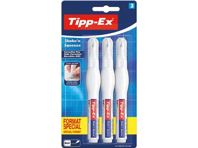 correctiepen Shake 'n Squeeze blister van 3 stuks
