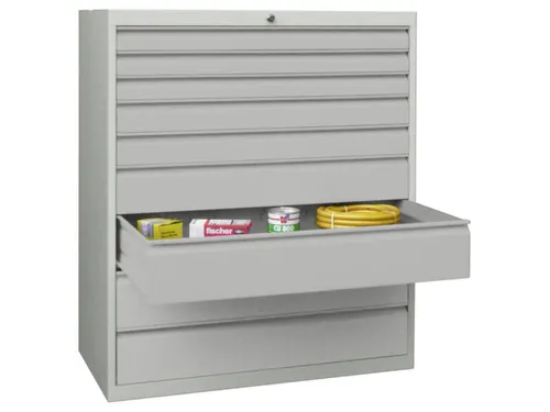 ladekast HxBxD 1200x1023x600mm 9laden RAL7035 front RAL7035