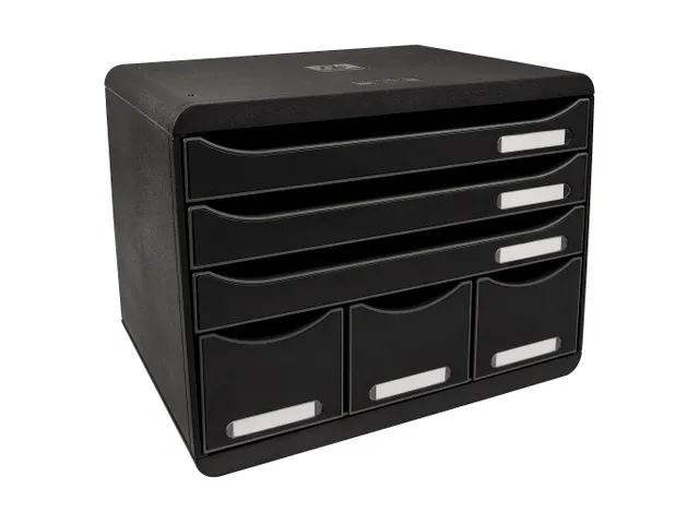 Store-box Maxi Ladenblok 6 Laden A4+ Zwart