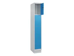 lockerkast,HxBxD 1950x300x500mm,1x4vakken,vak B 300mm,cil.-slot,sokkel