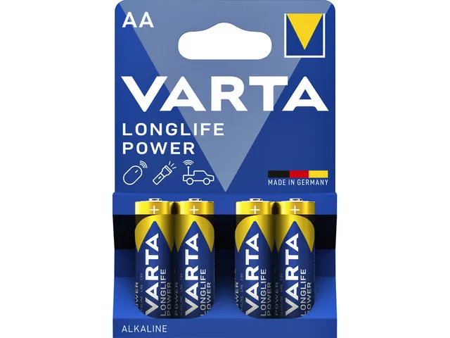 Batterij Varta Longlife Power 4x AA Alkaline 1.5V