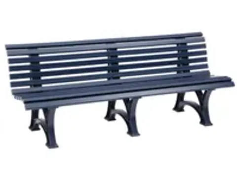 OUTLET Kunststofbank 800x2000x420mm Zit H 410mm 12 Latten 3 Pootstelle