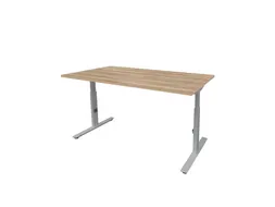 Bureau Linesto Plus Hoogte instelbaar 120x80 honey castello 25mm alu