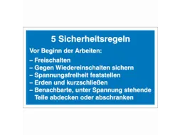 Aanwijzingsbord,5Veiligheidsmaatregelen,Aluminium Gemerkt,Gemoffeld
