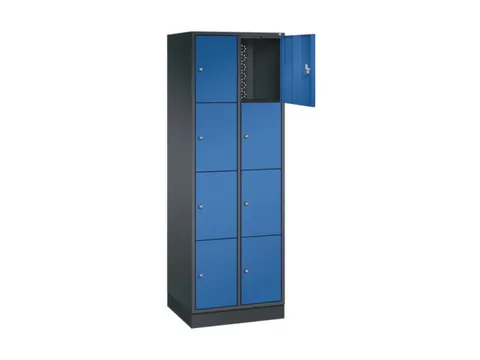 lockerkast,HxBxD 1950x620x500mm,2x4vakken,cil.-slot,sokkel