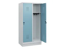 schoollocker,HxBxD 1630x800x500mm,2vak,vak B 400mm,draaigrendel,sokkel